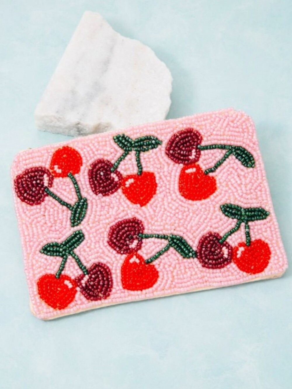 🍒 Cherry Beaded Coin Purse